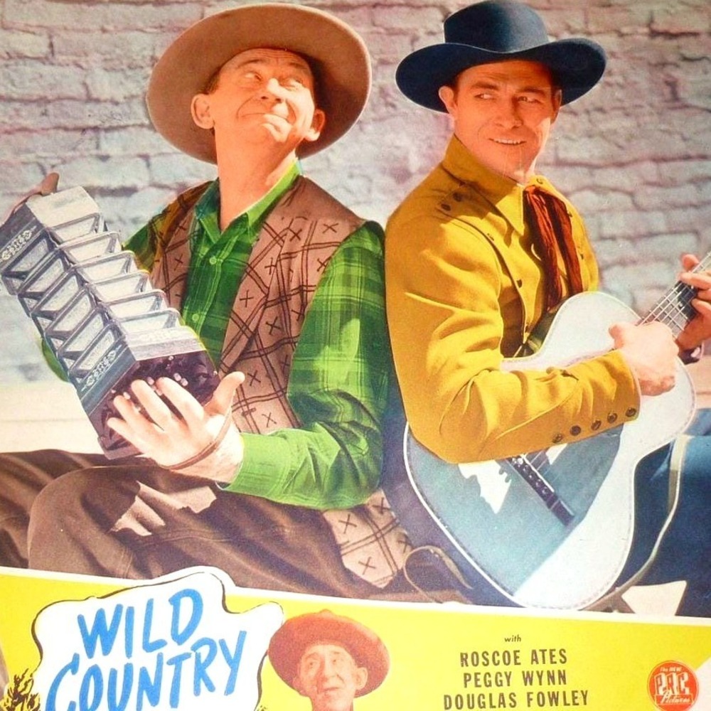 Original 1947 Wild Country Lobby Card Eddie Dean‎ Roscoe Ates PRC Western Movie